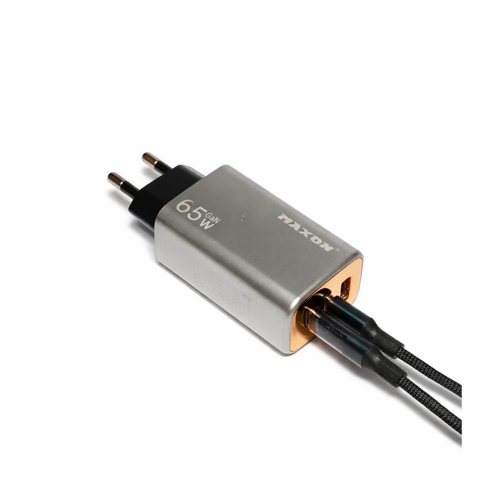 MAXON M-153 65W GaN Super Fast Charger | SPARK PRO Series | 3 Ports USB + PD | GaN Technology Small Size More Power | For Laptop, Mobile, iPhone, Samsung